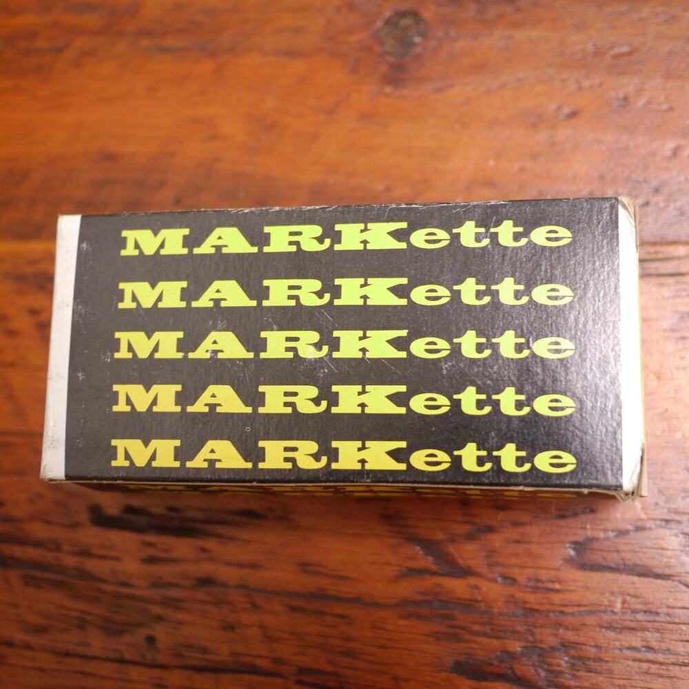 Box of 12 NEW Vtg Lot Eberhard Faber MARKette 680 BLUE Permanent MARKERS USA